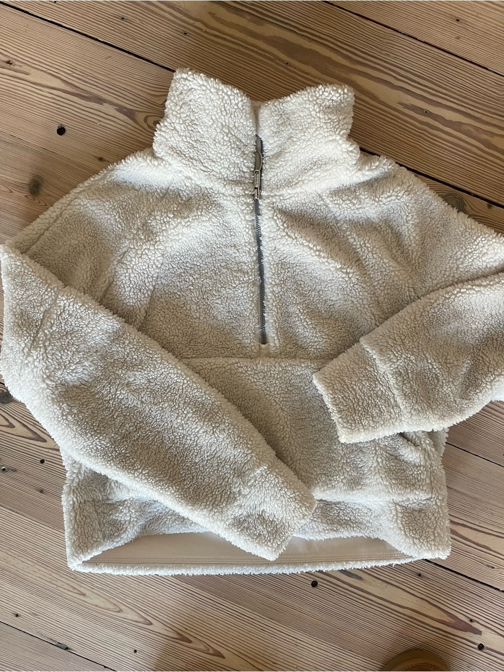 Lululemon Cozy Cream Sherpa Quarter-Zip Pullover